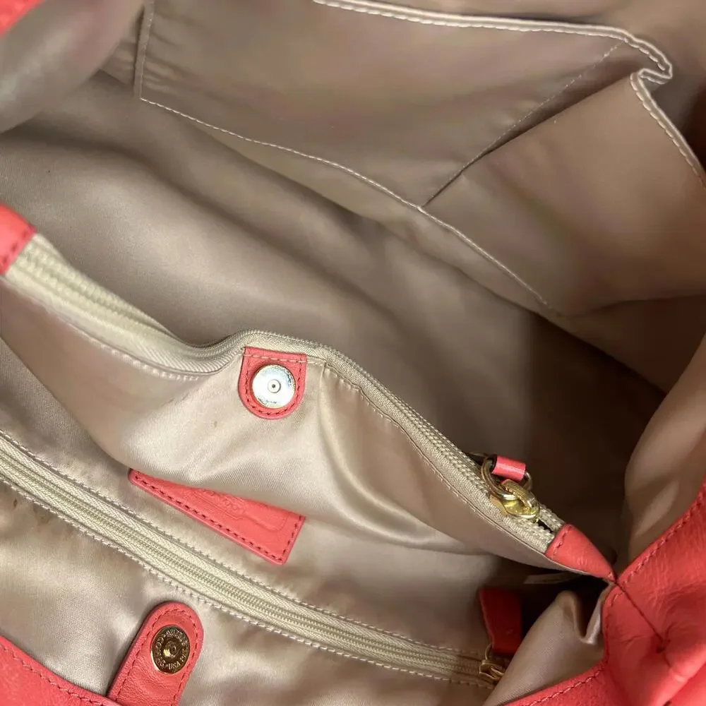 Coach Ashley‎ Vermillion Leather Carryall Purse F19243 D1375 Tote Shoulder Bag